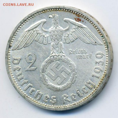 3-й Рейх 2 марки 1939-F - 3йРейх_2марки-1939-F_А