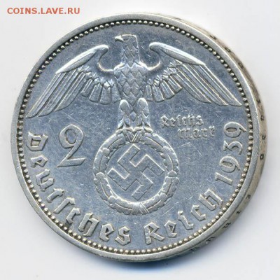 3-й Рейх 2 марки 1939-А - 3йРейх_2марки-1939-А_А