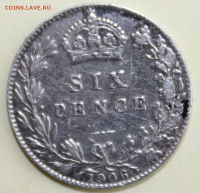 С РУБ.БРИТАНИЯ 6 пенсов 1906г. ЭДВАРД-VII  до 27.08 в 22-00 - IMG_3859.JPG