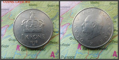 Норвегия 1 крона, 1978г - 8