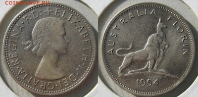 Только стки! АВСТРАЛИЯ 1 флорин 1954 г До 23.08 В 22-00 МСК - Австралия