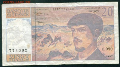 ФРАНЦИЯ 20 франков 1997г. до 25.08.18г 22.30 МСК - Image13