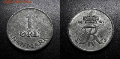 МОНЕТЫ МИРА 08-18 - Дания – 1 эре (1963) цинк