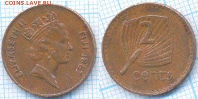 Фиджи 2 цента 1987 г., до 28.08.2018 г. 22.00 по Москве - Фиджи 2 цента 1987