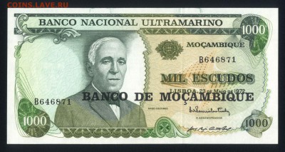 Мозамбик 1000 эскудо 1972 unc до 29.08.18. 22:00 мск - 2