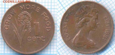Фиджи 1 цент 1981 г., до 29.08.2018 г. 22.00 по Москве - Фиджи 1 цент 1981  3349