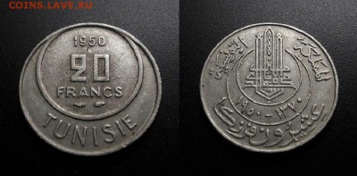 МОНЕТЫ МИРА 08-18 - Франц. Тунис – 20 франков (1950) №4