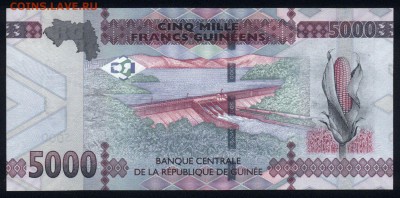Гвинея 5000 франков 2015 unc 30.08.18. 22:00 мск - 1