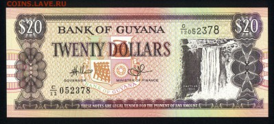 Гайана 20 долларов 2009 unc 30.08.18. 22:00 мск - 2