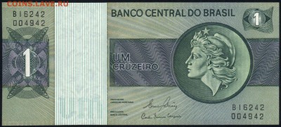 Бразилия 1 крузейро 1980 unc 30.08.18. 22:00 мск - 22