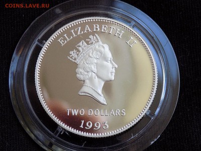 Бермудские острова, 2 доллара 1993 PROOF КОРАБЛЬ - DSCN2306.JPG