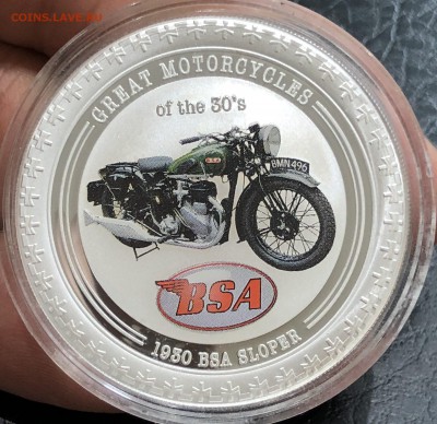 О-ва Кука 2 доллара 2007 Мотоцикл BSA Sloper - IMG_9795.JPG
