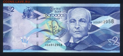 Барбадос 2 доллара 2013 unc 31.08.18. 22:00 мск - 2