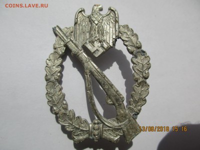Штурмовой пехотный знак в серебре. 3 рейх.до30.08.2018.22-00 - Изображение 003