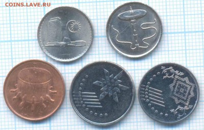 Малайзия 5 монет , до 30.08.2018 г. 22.00 по Москве - Малайзия 5 монет  3377