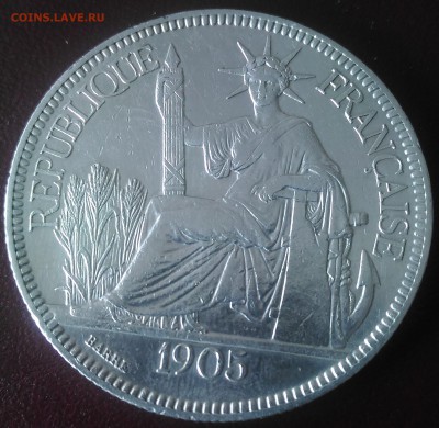 Французский Индокитай пиастры 1905, 1909 года - P_20180826_121303