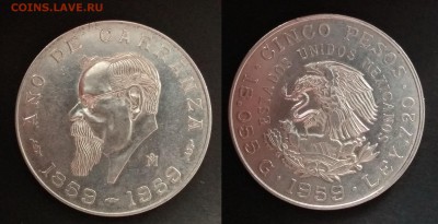 Мексика 5 песо 1959 г Венустиано Карранса - 30.08 22:00мск - IMG_20180822_065750