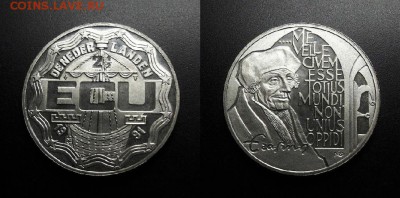 МОНЕТЫ МИРА 08-18 - Нидерланды – 2,5 экю (1991) «Эразм Роттердамский – философ»