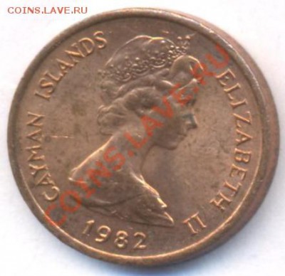 Каймановы о-ва 1 цент 1982 г. До 10.05.11 г. 20-00 МСК. - Кайманы