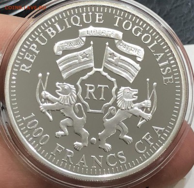 Того 2011 год Лев 1000 франков Серебро позолота Сер - IMG_9842.JPG