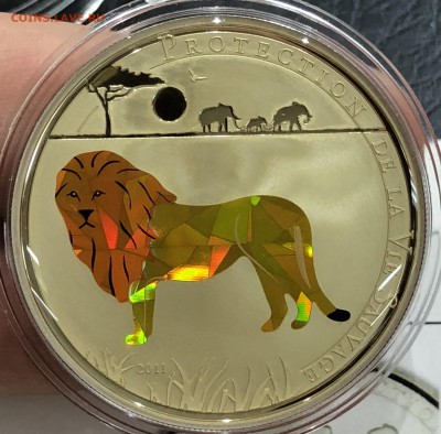 Того 2011 год Лев 1000 франков Серебро позолота Сер - IMG_9841.JPG