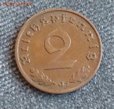 Третий рейх.2 пфеннига 1938 года.двор J.до 31.08.2018. 22.00 - IMG_20180827_170444