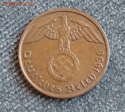 Третий рейх.2 пфеннига 1938 года.двор J.до 31.08.2018. 22.00 - IMG_20180827_170527