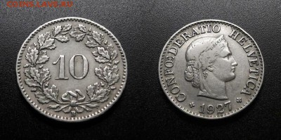МОНЕТЫ МИРА 08-18 - Швейцария – 10 раппенов (1927)