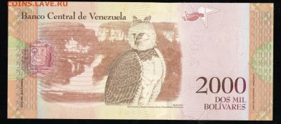 ВЕНЕСУЭЛА 2000 БОЛИВАР 2016 UNC - 6 001