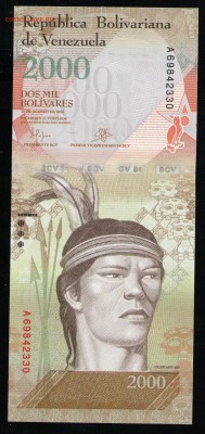 ВЕНЕСУЭЛА 2000 БОЛИВАР 2016 UNC - 5 001