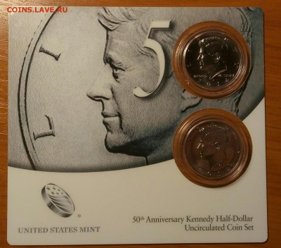 50th Anniversary Kennedy Half-Dollar uncirculated Coin Set - P80819-173901%281%29