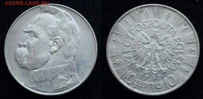10 злотых 1937г. Пилсудский, Польша - DSC_5690.JPG