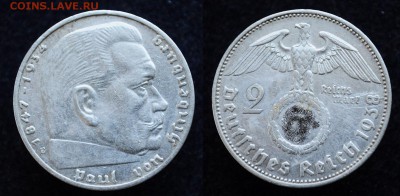 2 марки 1938г. E, Гинденбург, Германия - DSC_5665.JPG