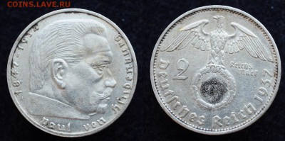 2 марки 1937г. A, Гинденбург, Германия - DSC_5668.JPG