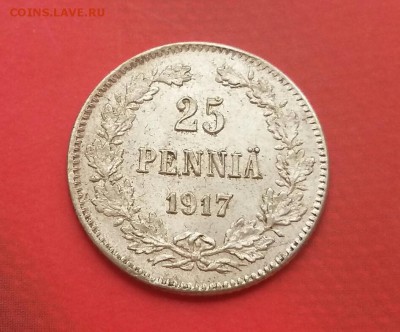 25 пенни 1917 года S. Состояние AU. До 31.08.18 в 22.10 МСК. - 2018-08-28 12.28.49