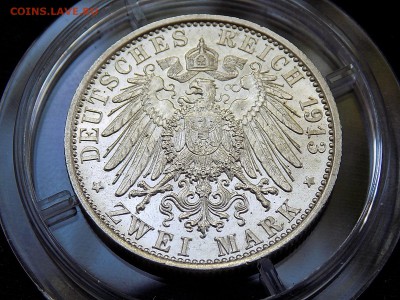 Пруссия 2 марки 1913 25 лет правления Штемпельный блеск - DSCN2347.JPG