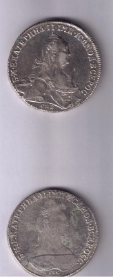 Помогите оценить 1 рубль 1774,1782 годов. - находки 2