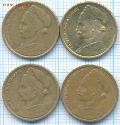 Греция 1 драхма 1978,1980,1982,1986 г, фикс 1 монета - 15 р - Греция 1 драхма а 3421