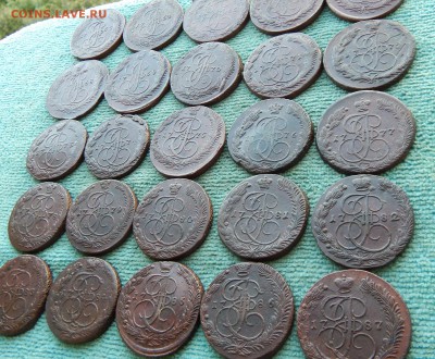 Погодовка пятаков Екатерины 2 1763-1787, 25 монет, цена фикс - pog1-25-1-2