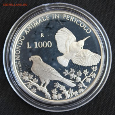 С РУБ.САН-МАРИНО 1000 лир 1993г.СОКОЛ и ДЯТЕЛ ПРУФ до 5.09 - IMG_3878.JPG