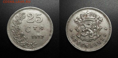 МОНЕТЫ МИРА 08-18 - Люксембург – 25 сантимов (1927) №1