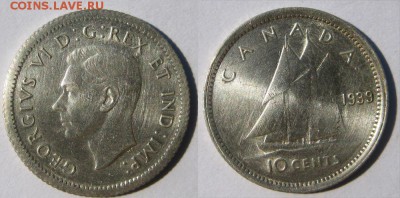 Только сутки! КАНАДА 10 центов 1939 год До 03.09 В 22-00МСК - Канада 10 ц