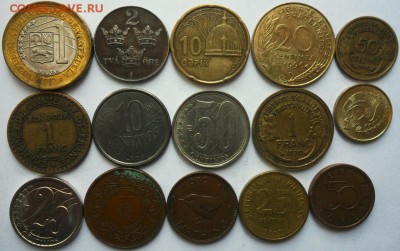 15 иностранных монет без повтор №3  до 05.09.2018г 22-00 мск - Микс 15 монет №3 1