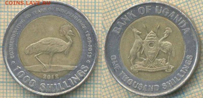 Уганда 1000 шиллингов 2012 г., до 07.09.2018 г. 22.00 по Мос - Уганда 1000 шиллингов 2012  3495