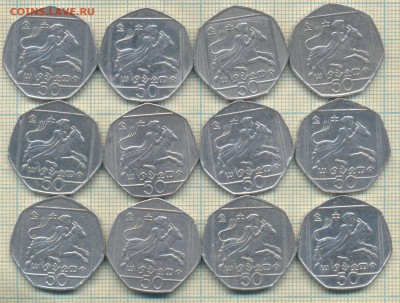Кипр 50 центов 1991 - 2004 гг., фикс-цена - Кипр 50 центов фикс1