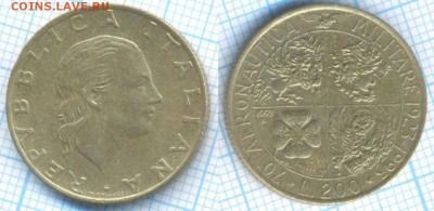Италия 200 лир 1993 г.,до 10.09.2018 г. 22.00 по Москве - Италия 200 лир 1993  3510