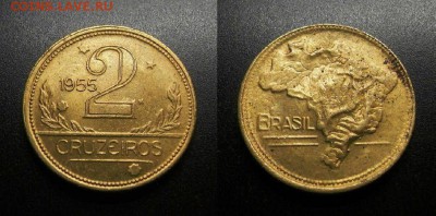МОНЕТЫ МИРА 08-18 - Бразилия – 2 крузейро (1955) №6