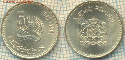 Марокко 5 сантимов 1987 г., до 10.09.2018 г. 22.00 по Москве - Марокко 5 сантимов 1987  3519