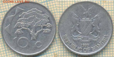 Намибия 10 центов 1993 г., до 11.09.2018 г. 22.00 по Москве - Намибия 10 центов 1993  2246