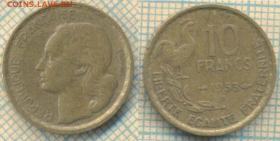 Франция 10 франков 1953 г., до 11.09.2018 г. 22.00 по Москв - Франков 10 фр 1953  2247